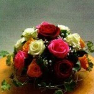 MIx Rose In Round Bowl